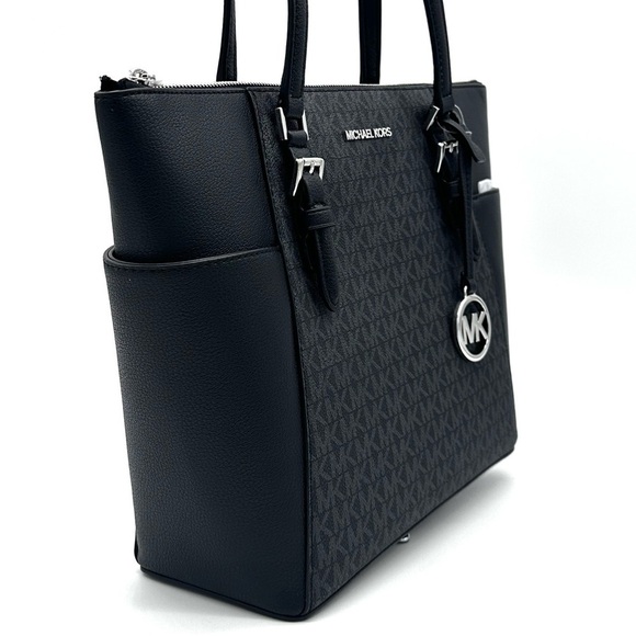 Michael Kors Large Charlotte Tote Bag Black (NWT) - Picture 4 of 10